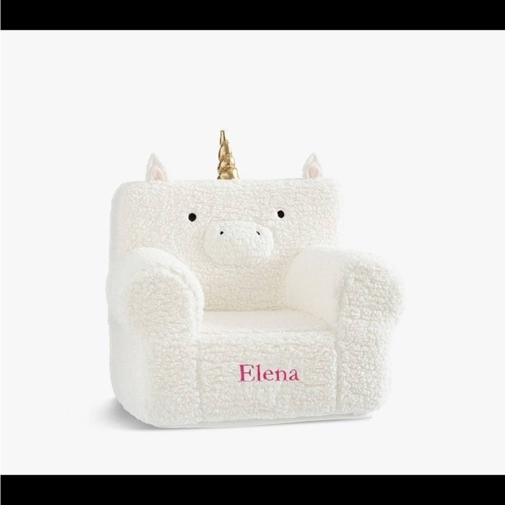 Slipcover ONLY - My First Anywhere Chair "Charlotte" Ivory Sherpa Unicorn